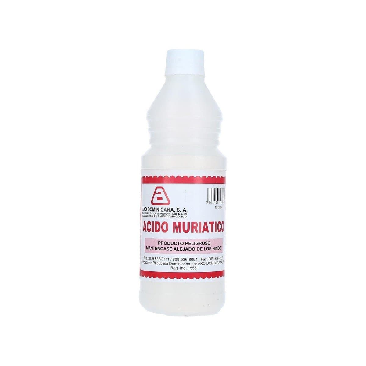 Acido Muriático Axo Dominicana 16 Oz Acido Muriático Axo Dominicana 16 Oz