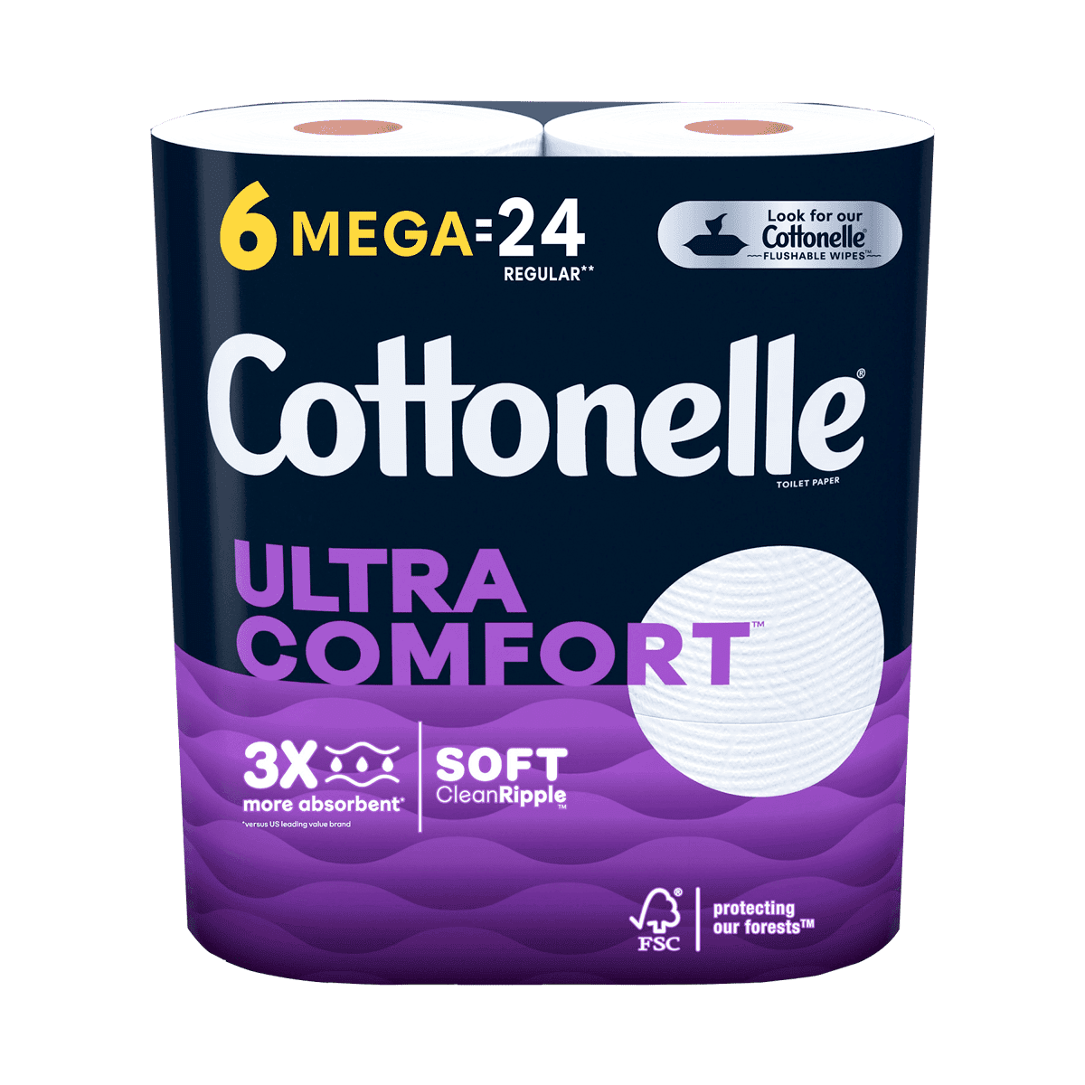 Papel HigiƩnico Cottonelle Ultra Comfort 6 Rollos Papel HigiƩnico Cottonelle Ultra Comfort 6 Rollos