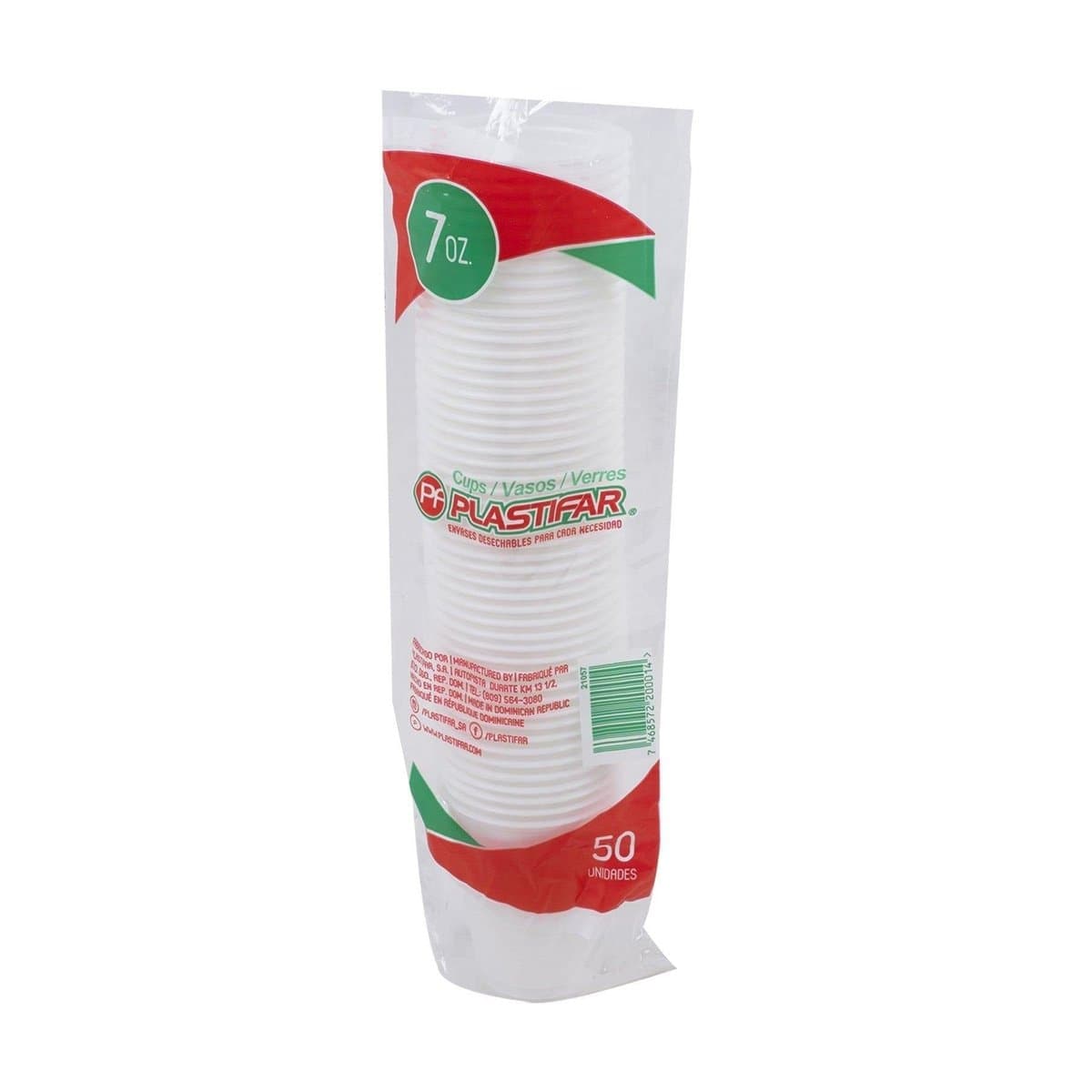 Vaso Plástico Plastifar Rigido 7 oz 50uds Vaso Plástico Plastifar Rigido 7 oz 50uds