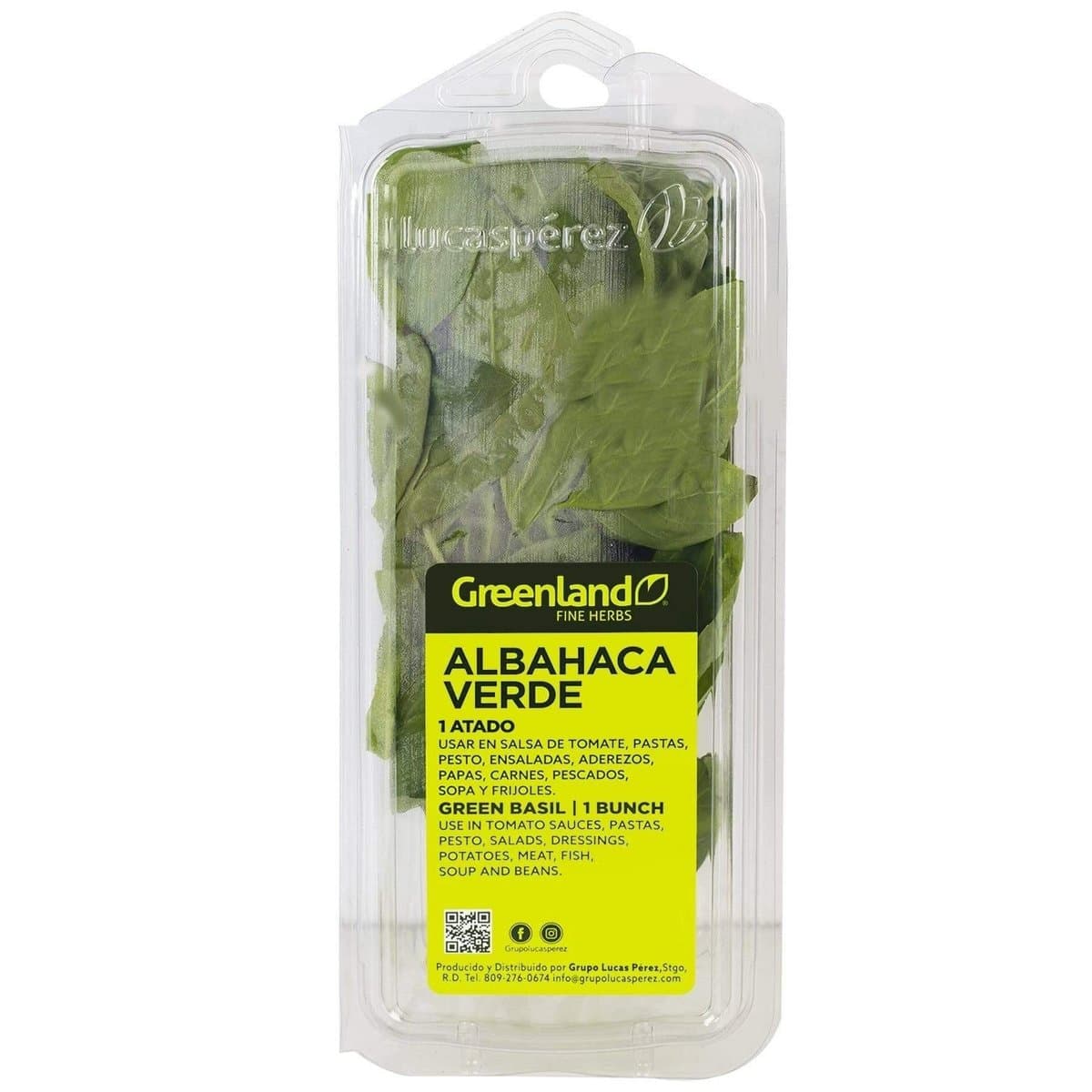 Albahaca Verde Clamshell Greenland 2 Oz Aprox. Albahaca Verde Clamshell Greenland 2 Oz Aprox.