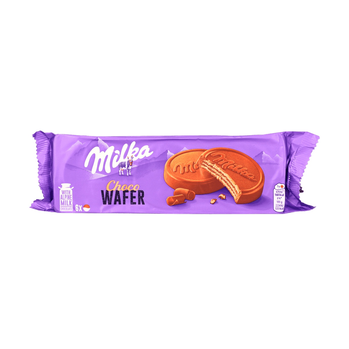 Choco Wafer Galletas de Barquillo Cubiertas de Chocolate Milka 180g Choco Wafer Galletas de Barquillo Cubiertas de Chocolate Milka 180g