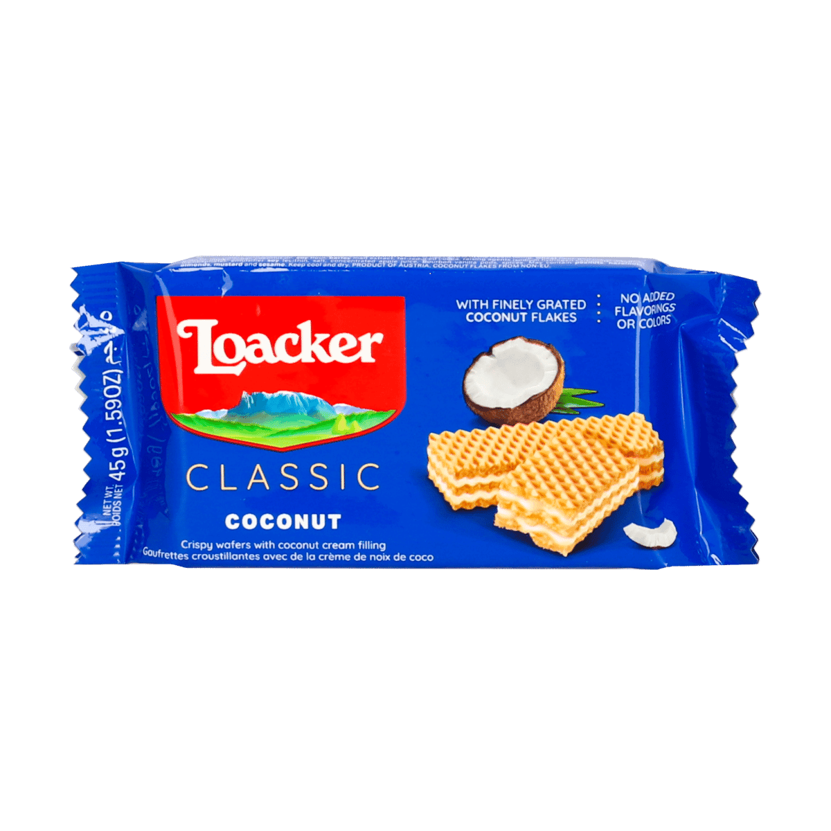 Galleta Wafers Loacker Sabor a Coconut 45 Gramos Galleta Wafers Loacker Sabor a Coconut 45 Gramos