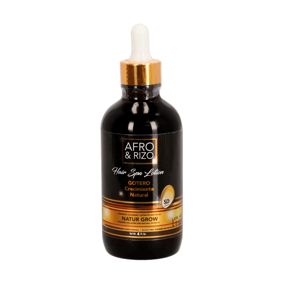 Gotero Crecimiento Natural Afro & Rizo 4 Oz Gotero Crecimiento Natural Afro & Rizo 4 Oz
