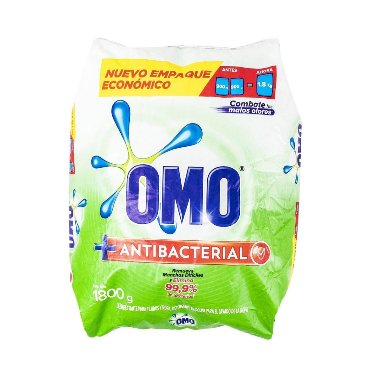 Detergente En Polvo Omo Antibacterial 1800 g Detergente En Polvo Omo Antibacterial 1800 g