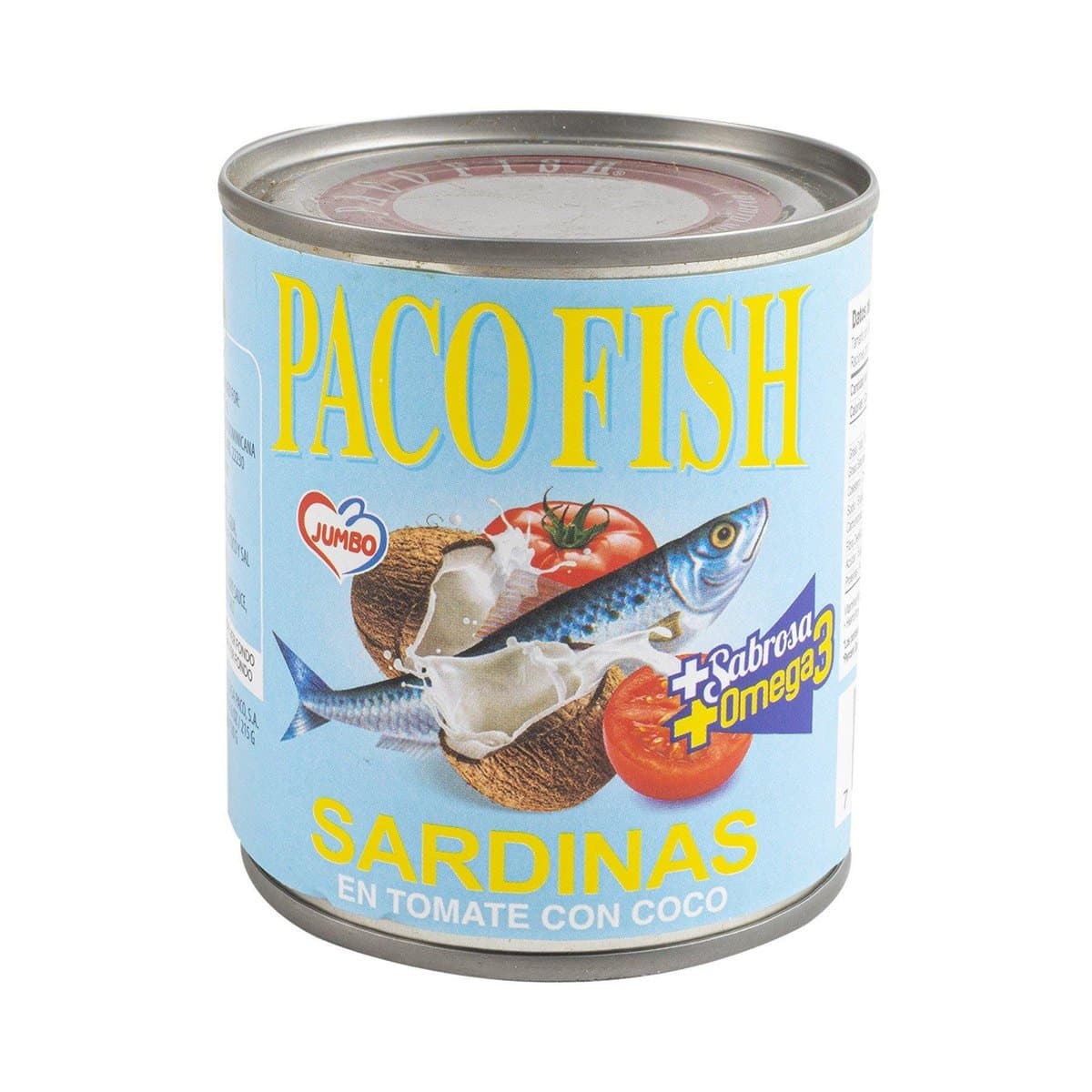 Sardinas Paco Fish En Salsa de Tomate con Coco 215 g Sardinas Paco Fish En Salsa de Tomate con Coco 215 g