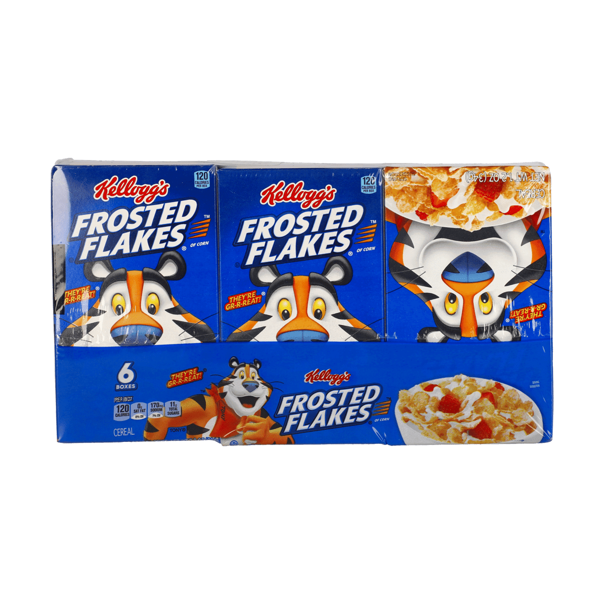 Cereal Frosted Flakes Kelloggs 6 Boxes de 7.20 Oz Cereal Frosted Flakes Kelloggs 6 Boxes de 7.20 Oz