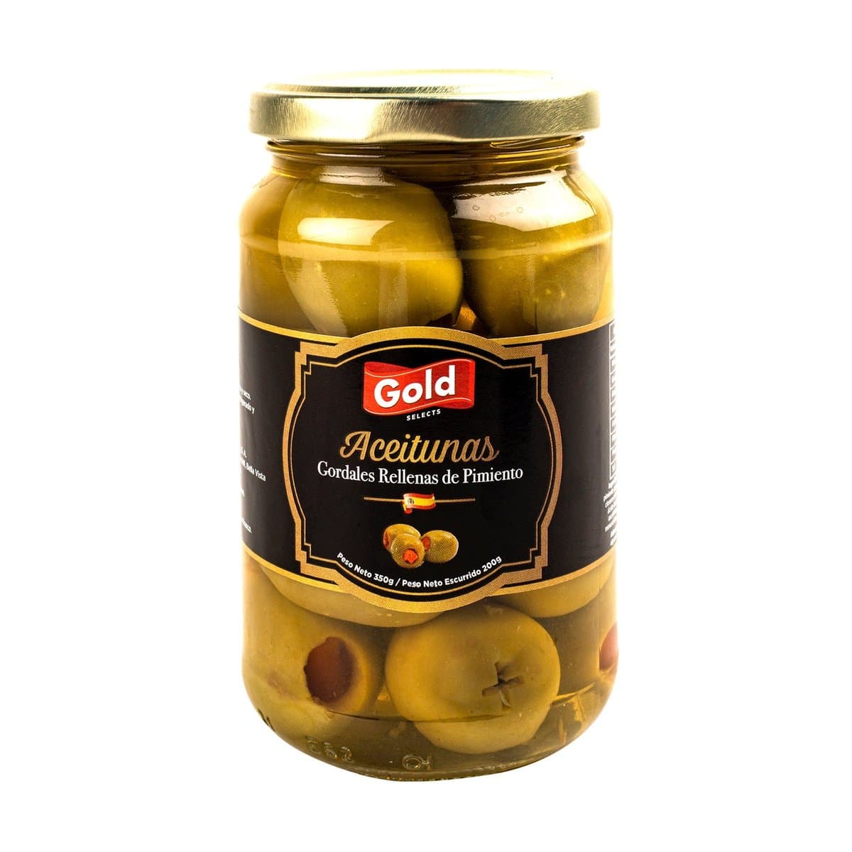 Aceitunas Gordales Rellenas De Pimiento Gold Selects 350 g Aceitunas Gordales Rellenas De Pimiento Gold Selects 350 g