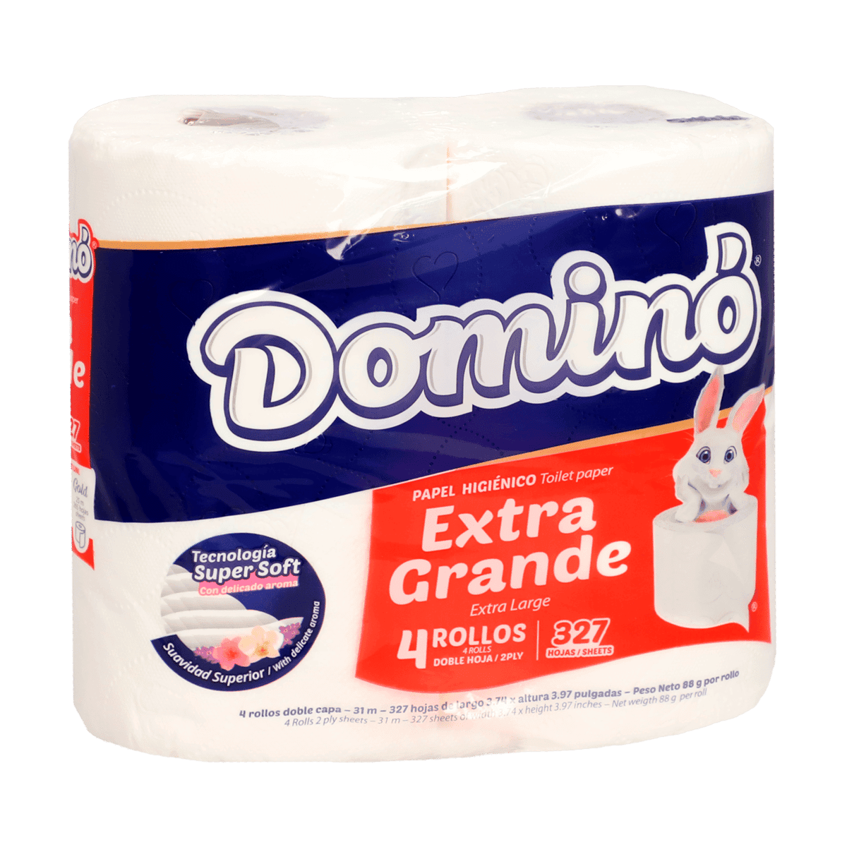 Papel Higiénico Extra Grande Dominó 4 Rollos Papel Higiénico Extra Grande Dominó 4 Rollos