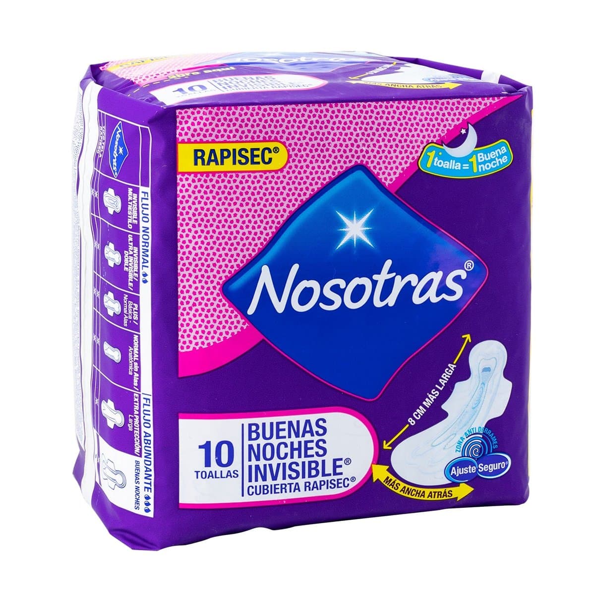 Toallas Íntimas Nosotras Buenas Noches Invisible 10 uds Toallas Íntimas Nosotras Buenas Noches Invisible 10 uds