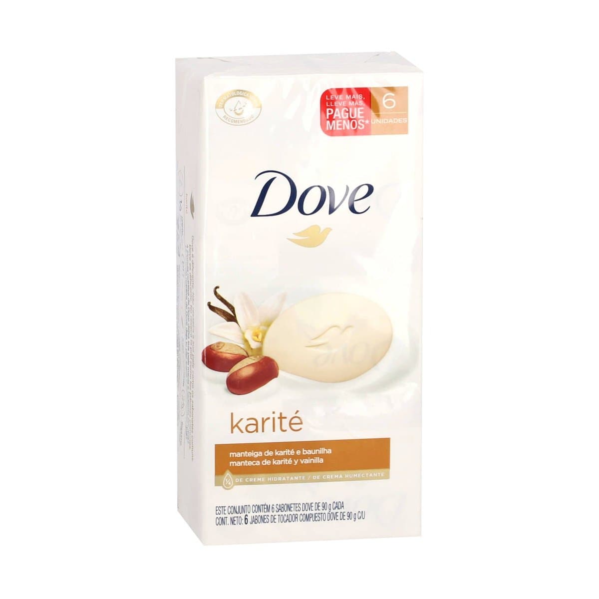 Jabon de Bano Dove Karite 6 Unidades Jabon de Bano Dove Karite 6 Unidades