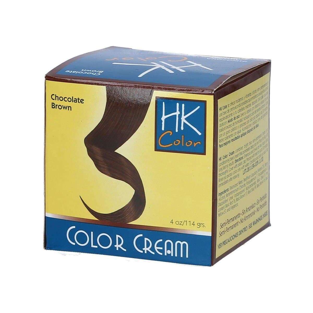 Tinte Permanente HK Color Marrón Chocolate 4Oz Tinte Permanente HK Color Marrón Chocolate 4Oz
