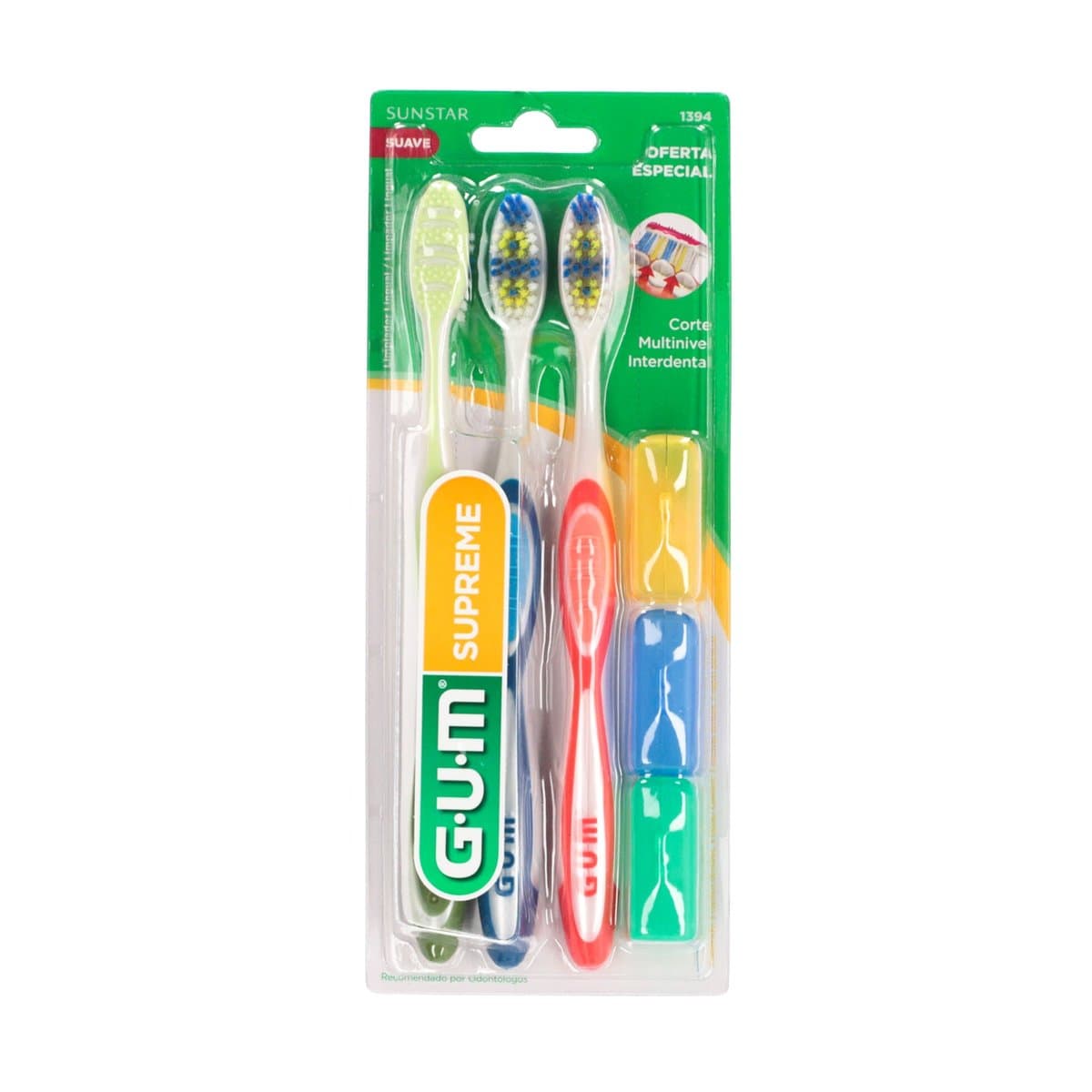 Cepillo Dental GUM Supreme M/1394 3 Unidad Cepillo Dental GUM Supreme M/1394 3 Unidad