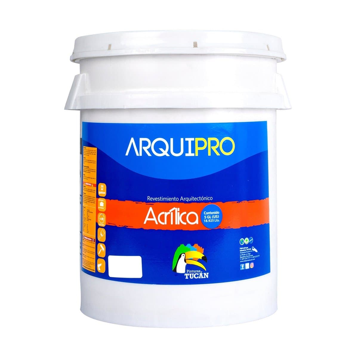 Pinturas Tucán Línea Arquipro Acrílica 5 GL Pinturas Tucán Línea Arquipro Acrílica 5 GL