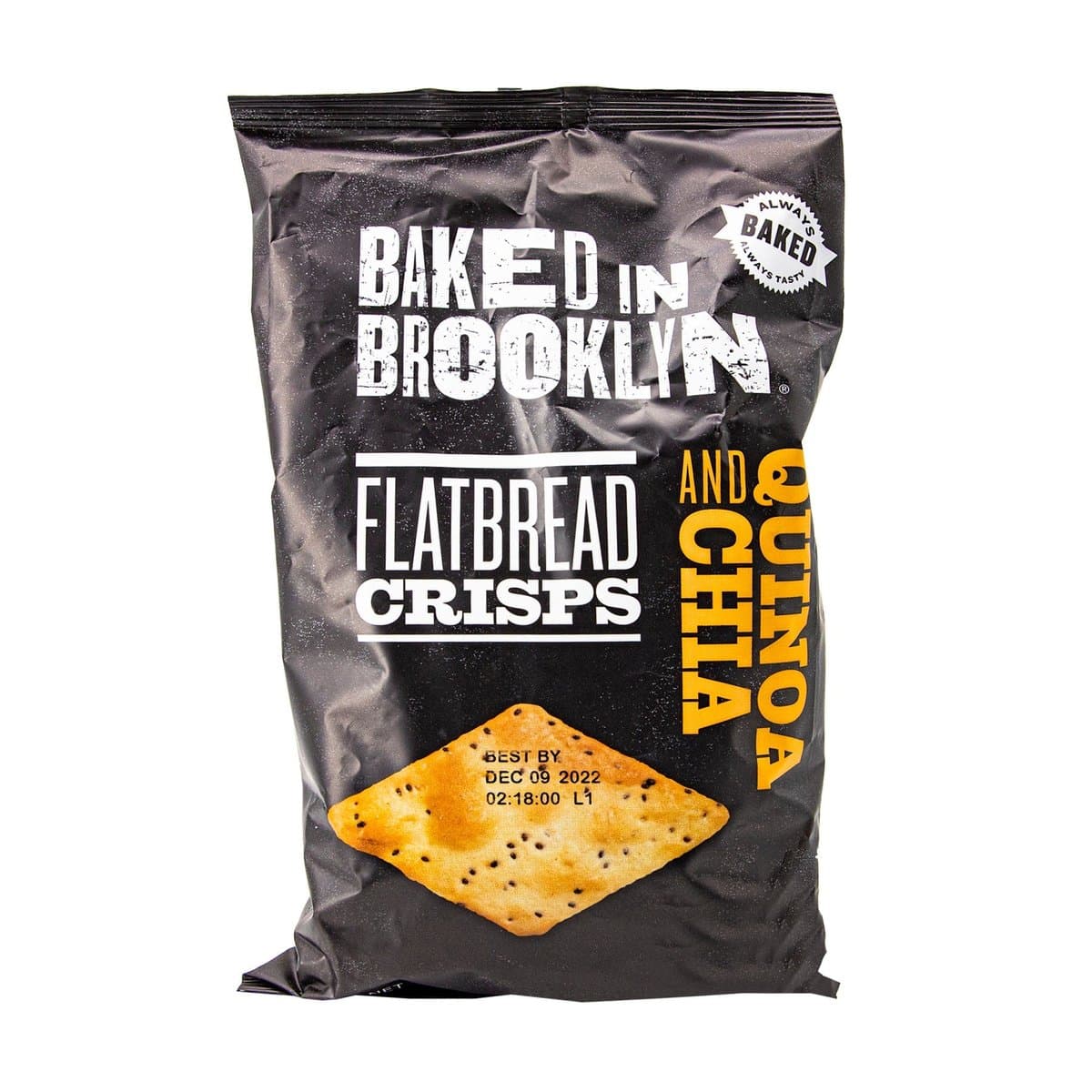 Flatbread Crisps Baked In Brooklyn Quinoa And Chia 226g Flatbread Crisps Baked In Brooklyn Quinoa And Chia 226g