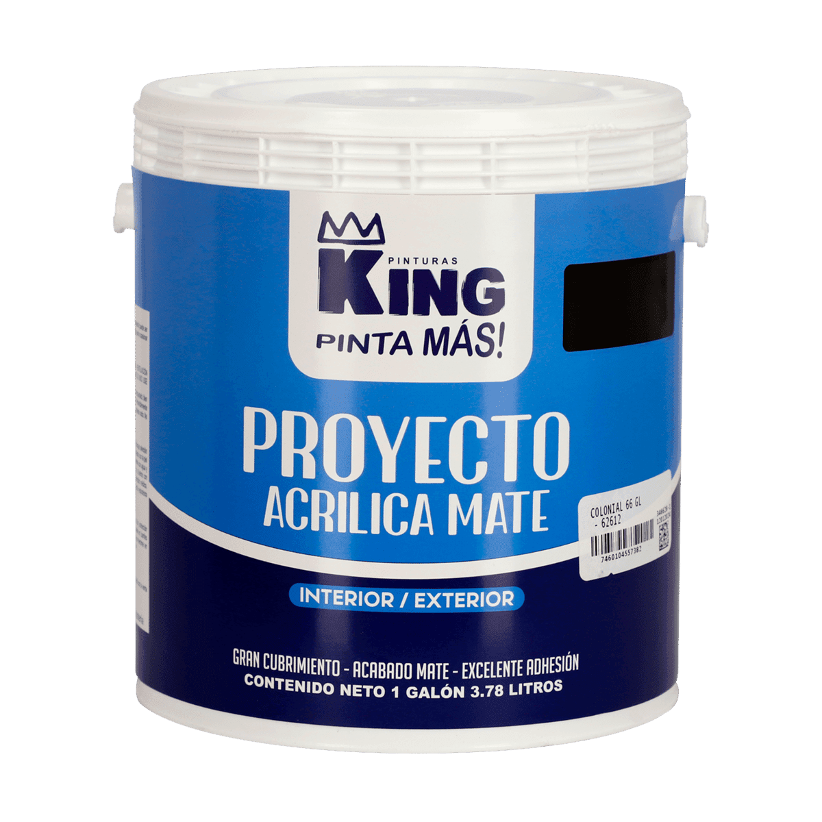 Pinturas King Proyecto Acrílica Mate Colonial 66 Gl 1 Galón Pinturas King Proyecto Acrílica Mate Colonial 66 Gl 1 Galón