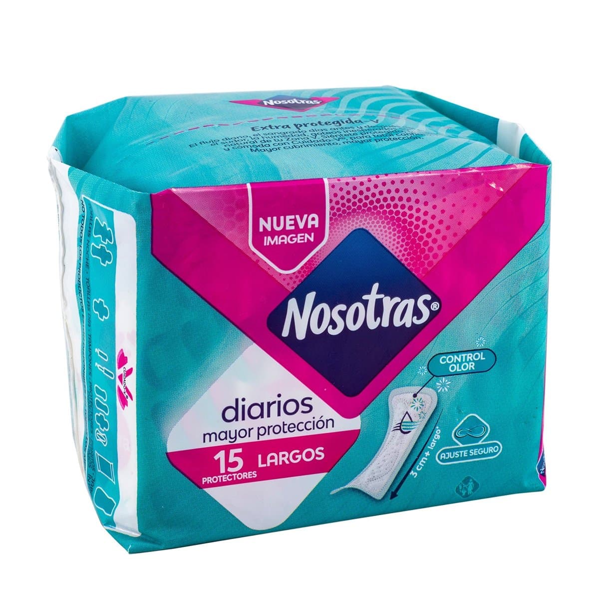 Toallas Intimas Nosotras Diarios Protectores Largos 15 Uds Toallas Intimas Nosotras Diarios Protectores Largos 15 Uds