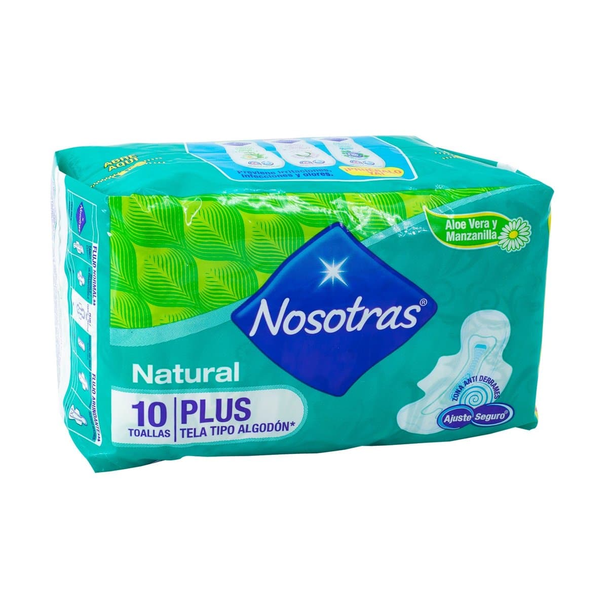 Toallas Íntimas Nosotras Natural Plus Tela 10 uds Toallas Íntimas Nosotras Natural Plus Tela 10 uds