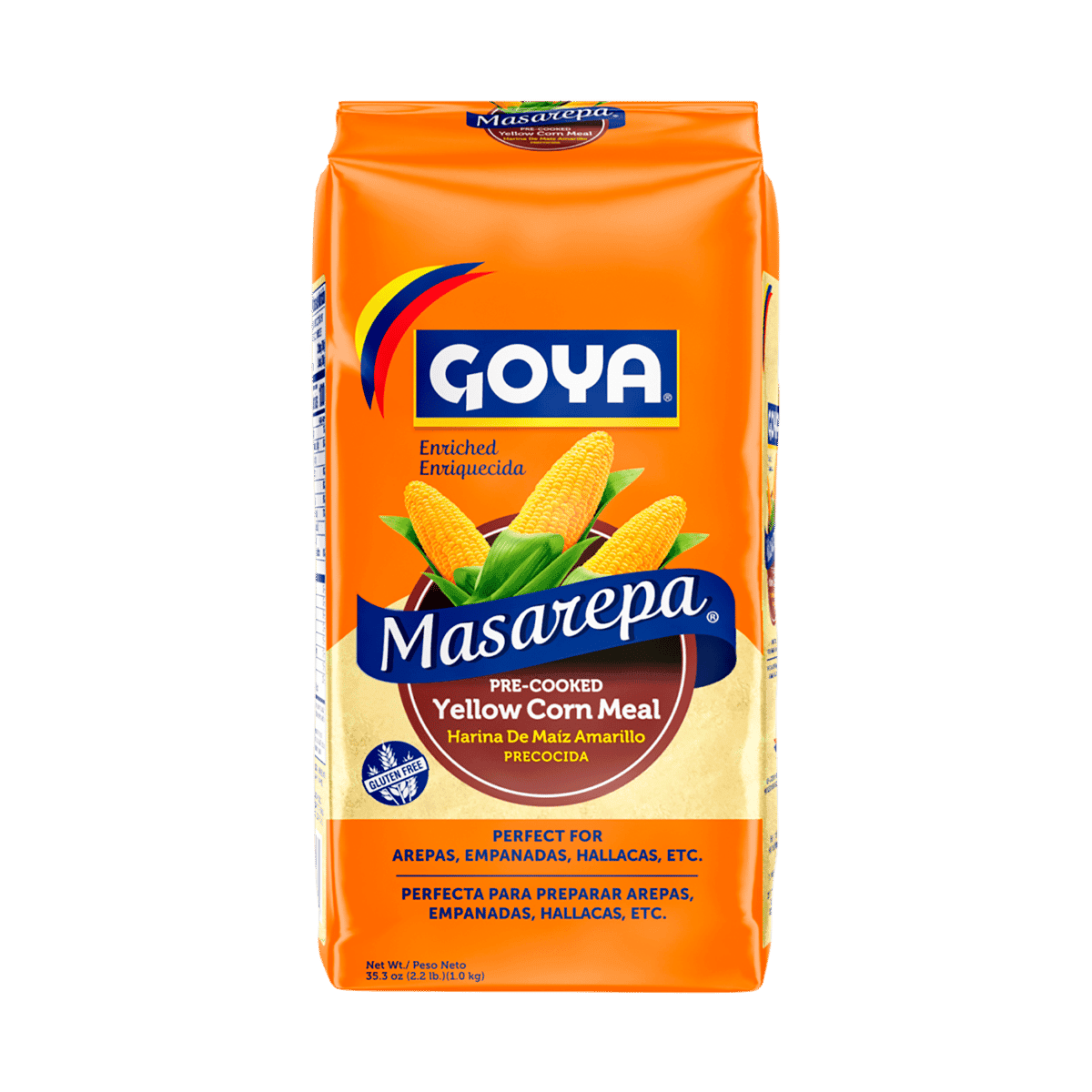 Masarepa, Harina de Maíz Amarilla Precocida Goya 35.3 oz Masarepa, Harina de Maíz Amarilla Precocida Goya 35.3 oz