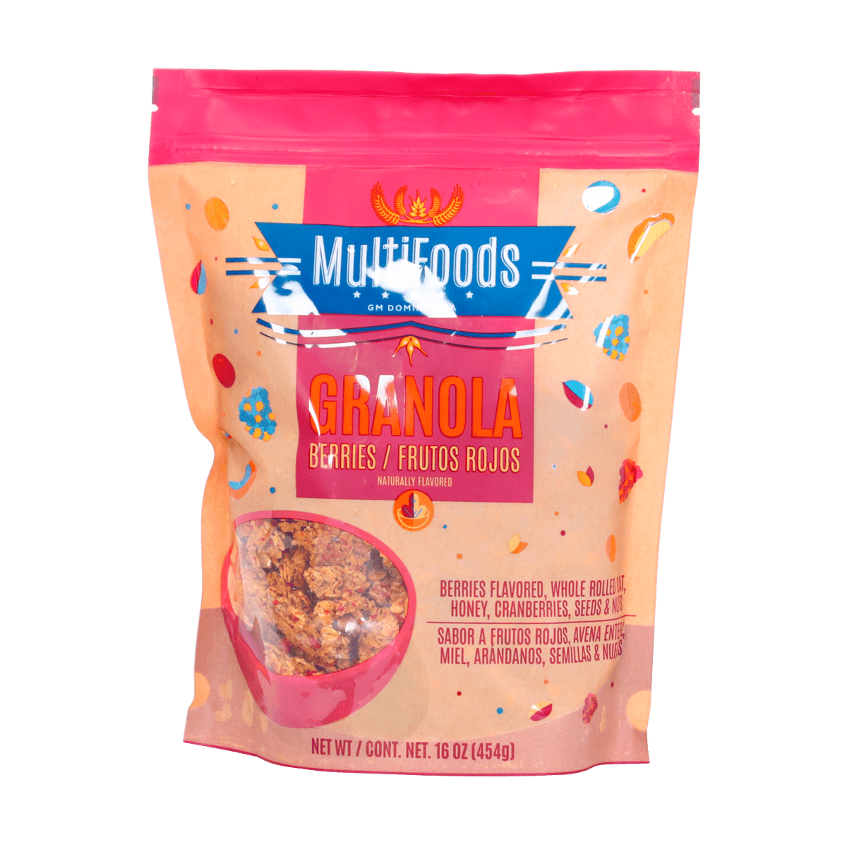 Granola Multifoods Frutos Rojos 454gr Granola Multifoods Frutos Rojos 454gr