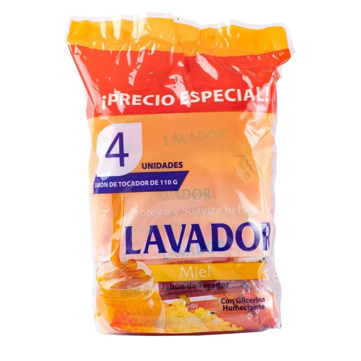 Jabón Lavador Miel 4 Pack 110g Jabón Lavador Miel 4 Pack 110g