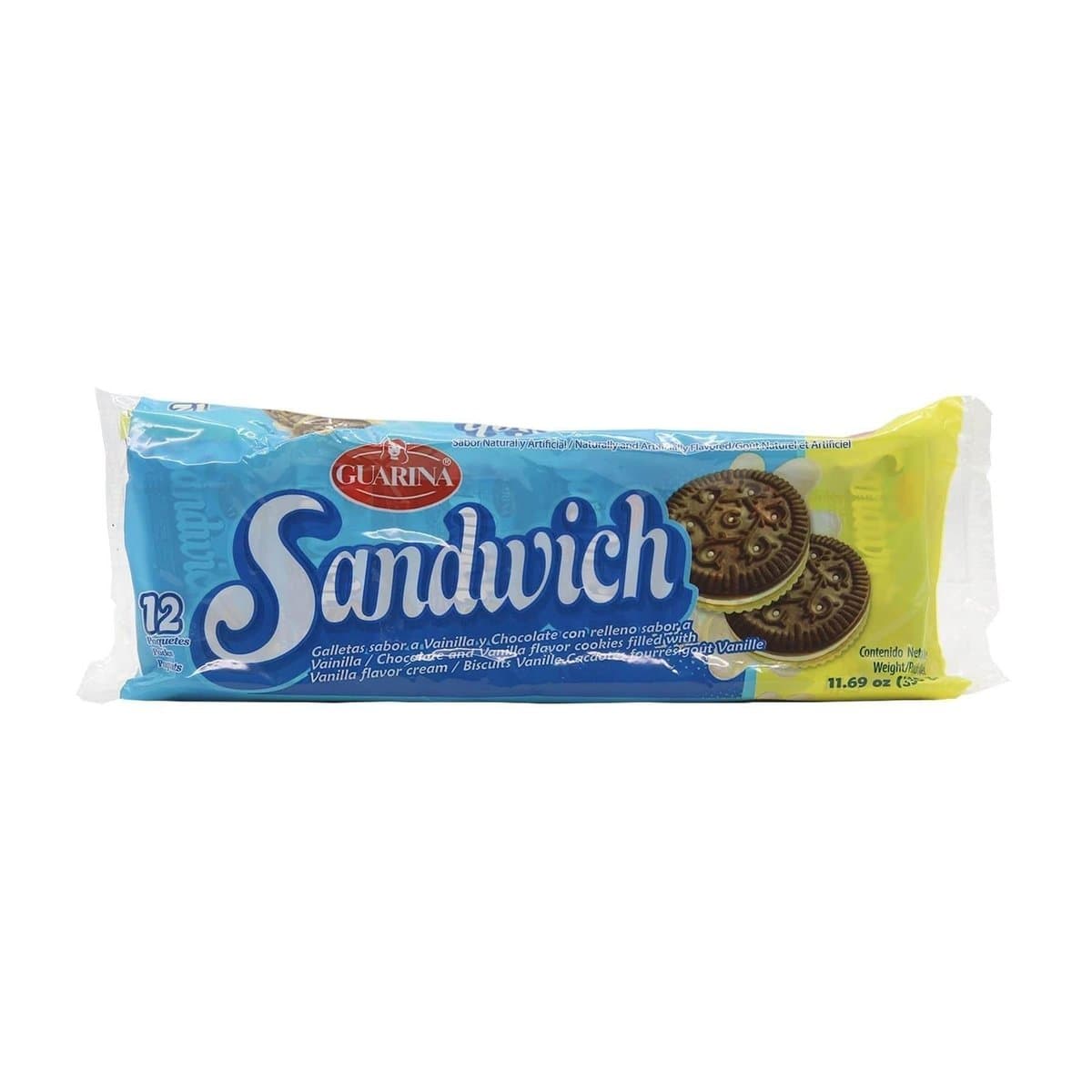 Galletas Sándwich Rellenas de Crema Guarina Duplex 12 uds Galletas Sándwich Rellenas de Crema Guarina Duplex 12 uds