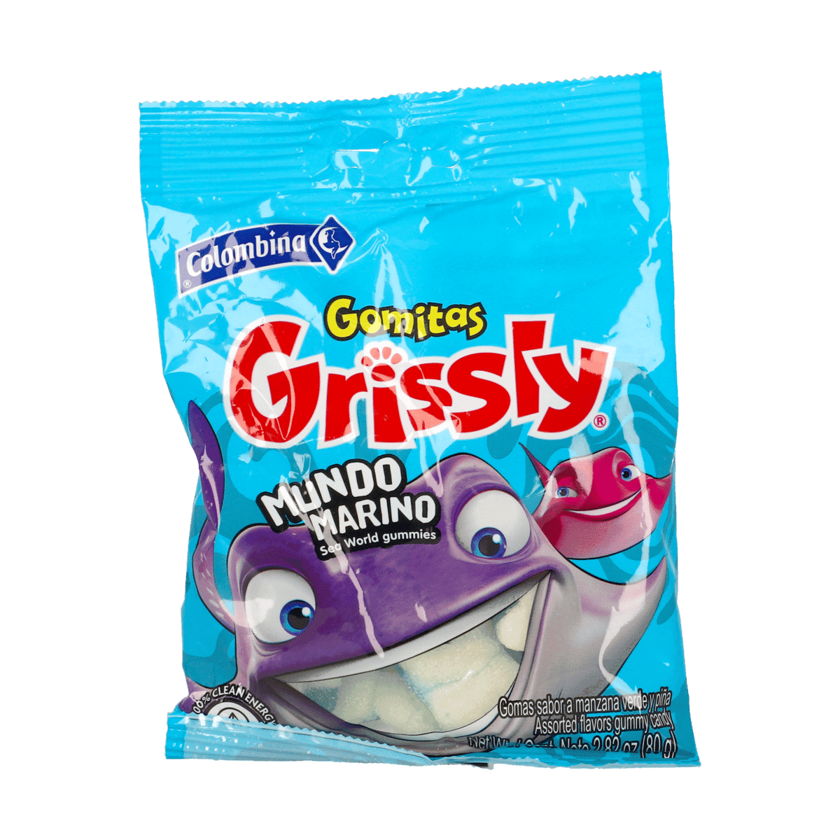 Gomitas Grissly Sabor a Manzana Verde y Piña 36 Uds 80 g Gomitas Grissly Sabor a Manzana Verde y Piña 36 Uds 80 g