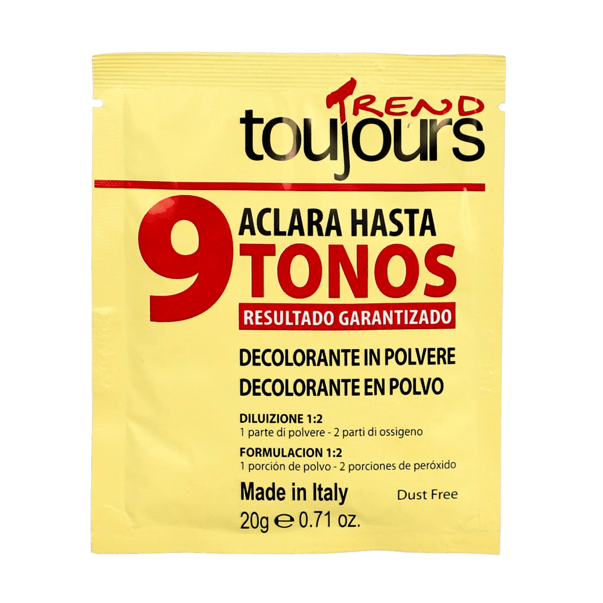 Polvo Decolorante Toujours 9 Tonos 20gr Polvo Decolorante Toujours 9 Tonos 20gr