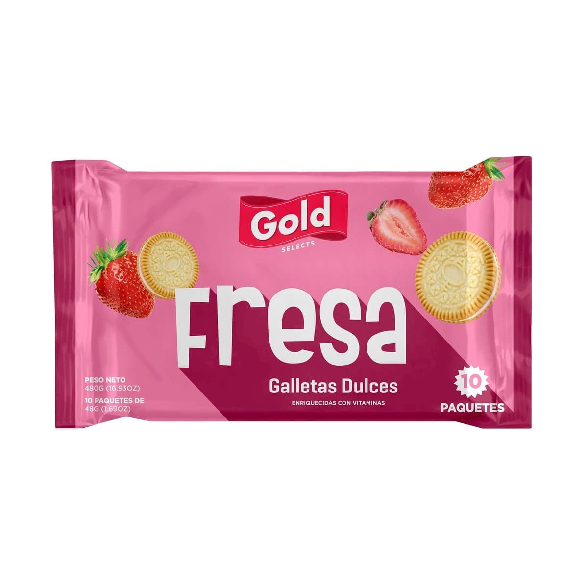 Galletas Dulces Gold Selects Rellenas De Fresa10 Paquetes Galletas Dulces Gold Selects Rellenas De Fresa10 Paquetes