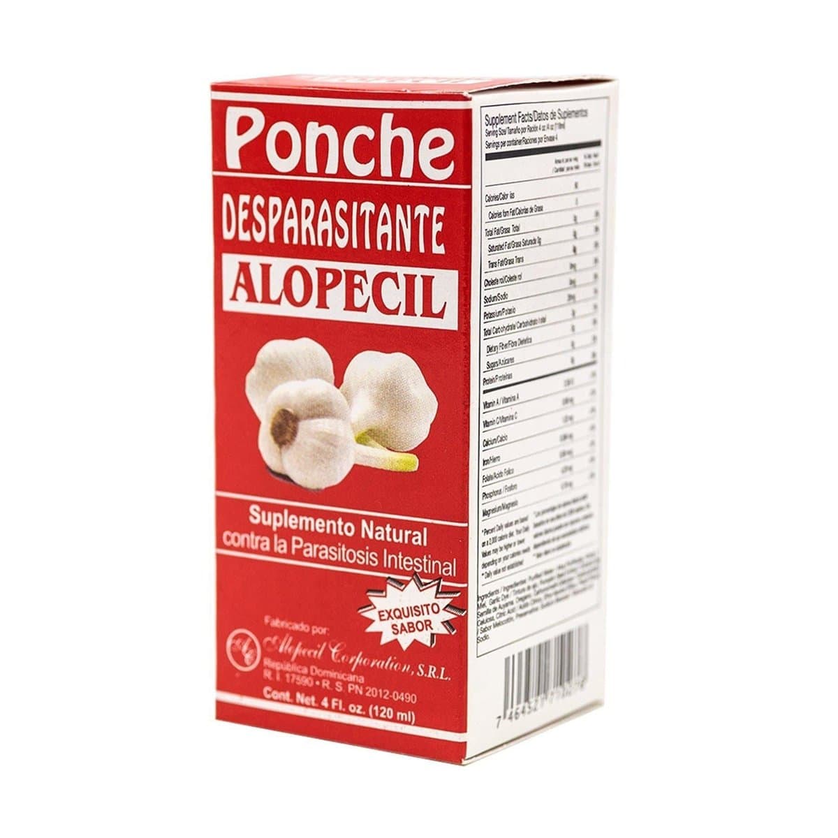 Ponche Desparasitante Alopecil 4 Oz Ponche Desparasitante Alopecil 4 Oz