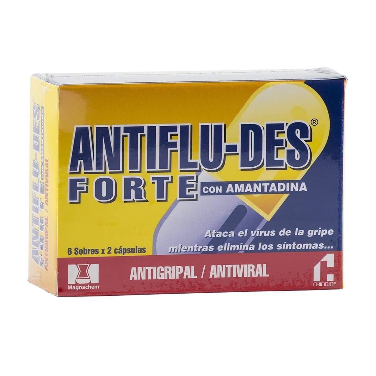 Antigripal Antiflu-Des Forte con Amantadina 6 Sobres 2 Capsulas Antigripal Antiflu-Des Forte con Amantadina 6 Sobres 2 Capsulas
