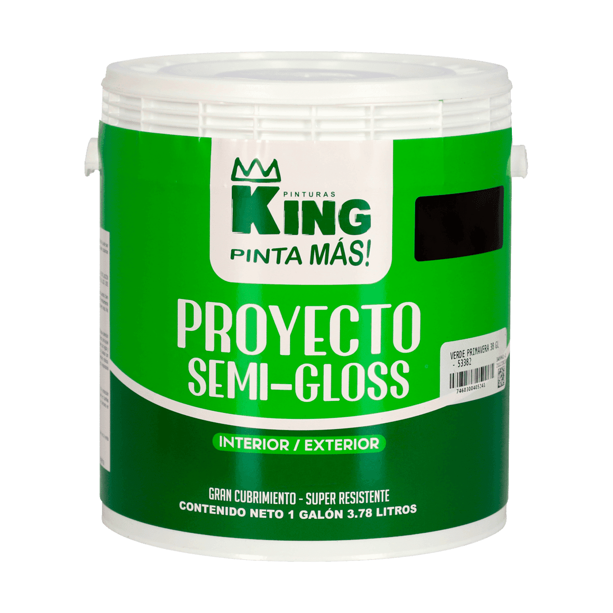 Pintarás King Proyecto Semi-Gloss Verde Primavera 38 1 Galón Pintarás King Proyecto Semi-Gloss Verde Primavera 38 1 Galón