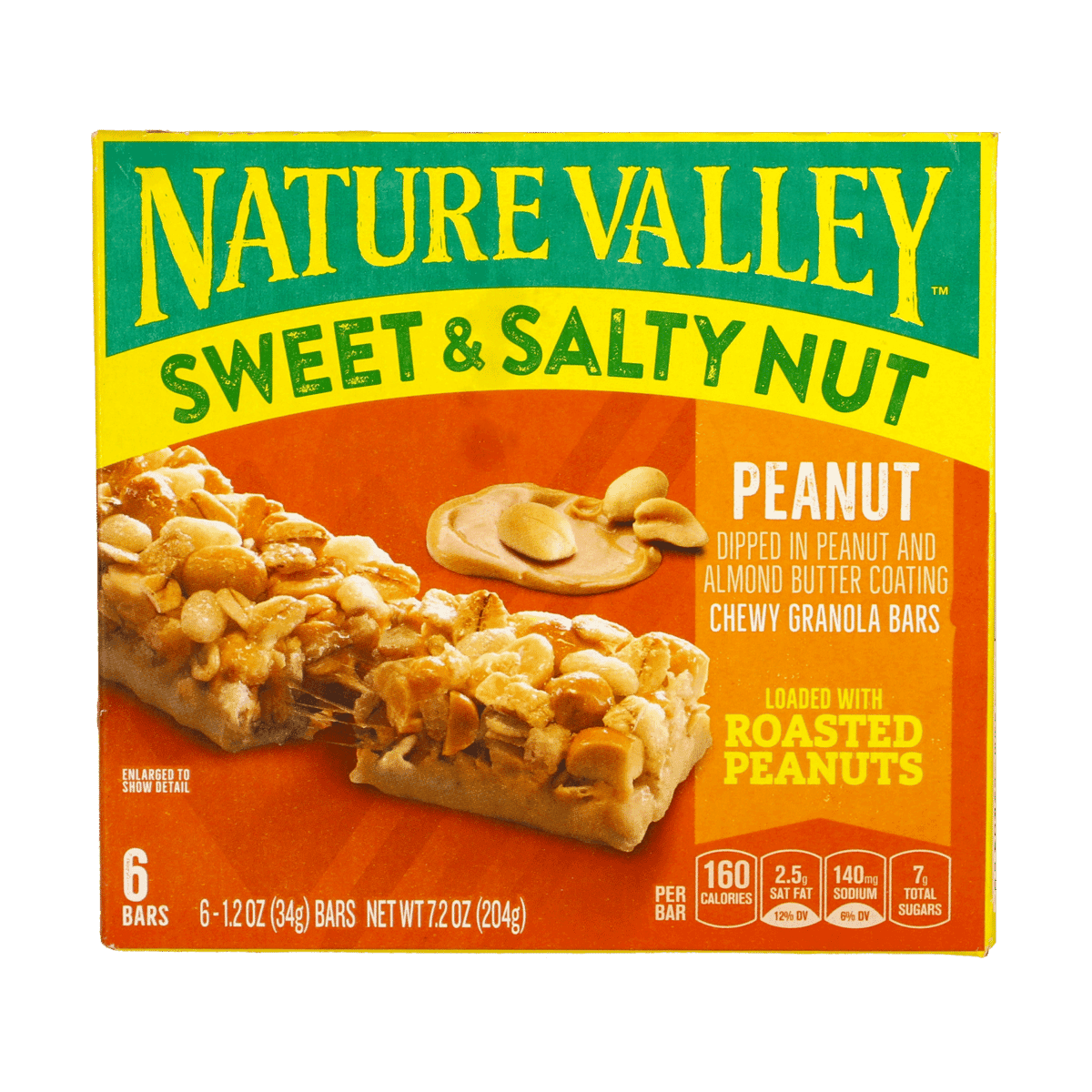 Barras NATURE VALLEY Sweet & Salty Peanut 6 Barras 7.2 oz Barras NATURE VALLEY Sweet & Salty Peanut 6 Barras 7.2 oz