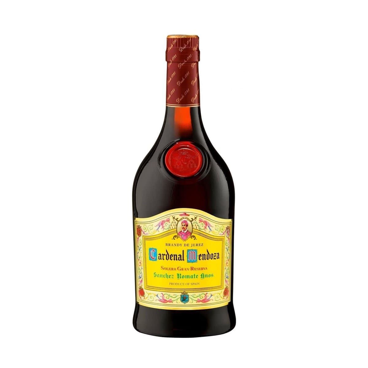 Brandy de Jerez Cardenal Mendoza 40% de alcohol 750 ml Brandy de Jerez Cardenal Mendoza 40% de alcohol 750 ml