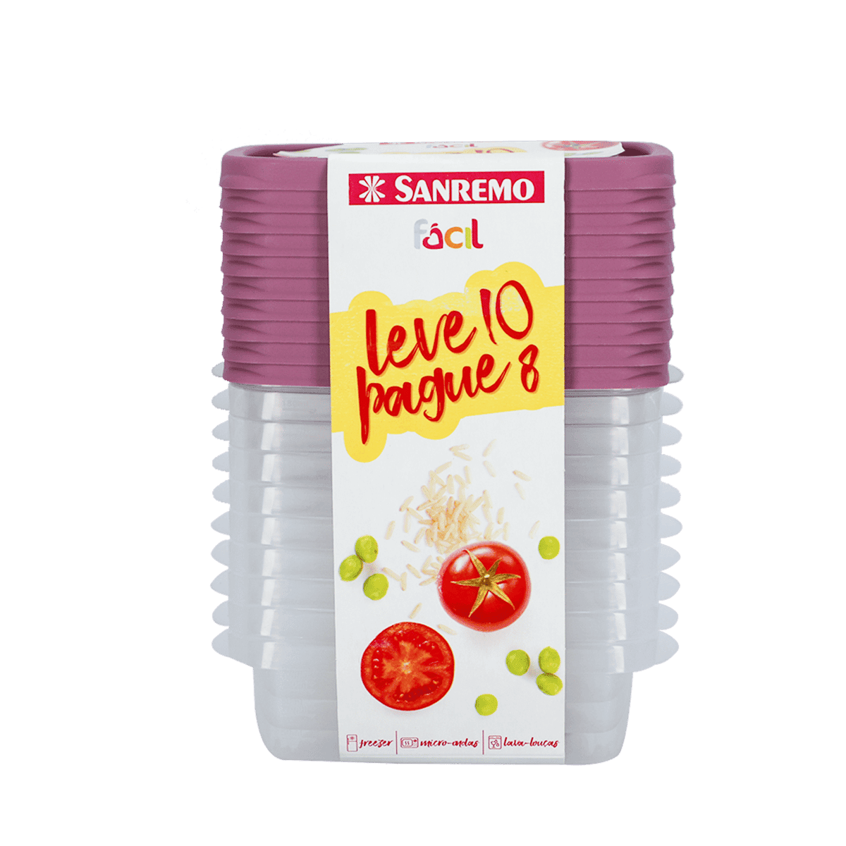 Set De 10 Envases Herméticos Plásticos De 280ml Set De 10 Envases Herméticos Plásticos De 280ml