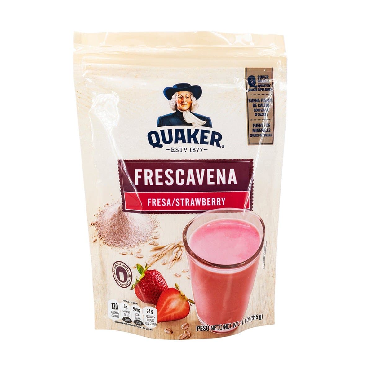 Bebida Frescavena Quaker Sabor a Fresa 350g Bebida Frescavena Quaker Sabor a Fresa 350g