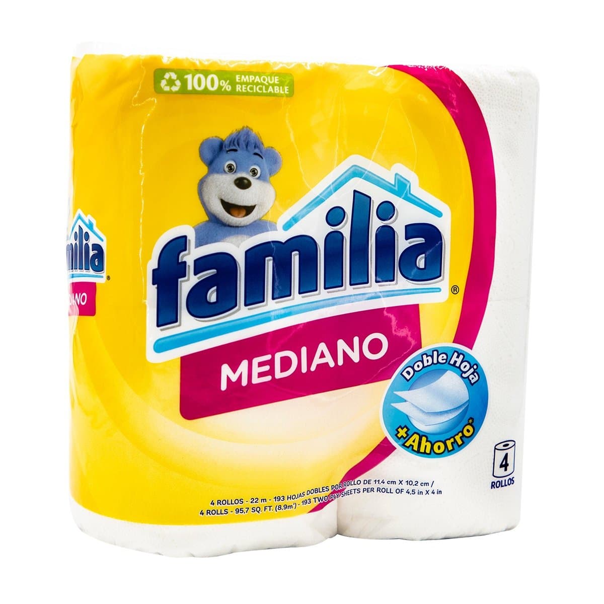 Papel HigiƩnico Familia Mediano Doble Hoja 4 uds Papel HigiƩnico Familia Mediano Doble Hoja 4 uds
