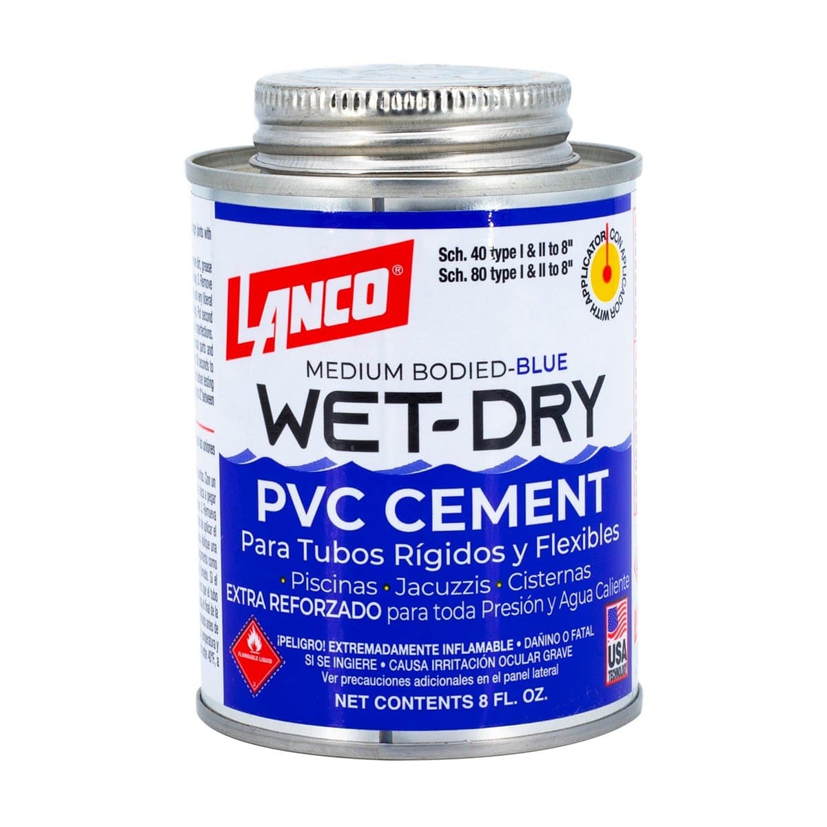 Cemento PVC Lanco Wet Dry M/SM-248-7 8 Oz Cemento PVC Lanco Wet Dry M/SM-248-7 8 Oz