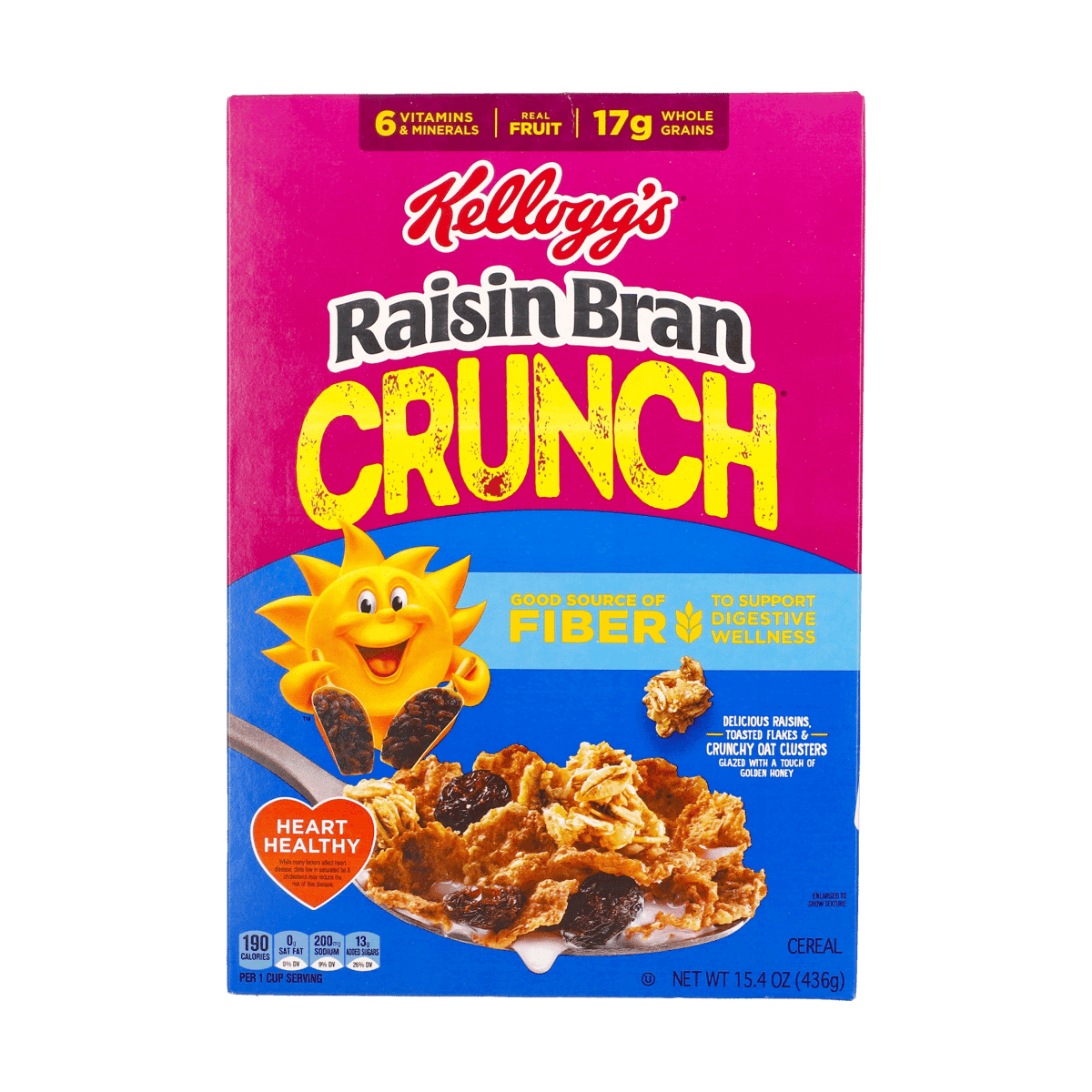 Cereal Kellogg’s Raisin Bran Crunch 15.4 oz Cereal Kellogg’s Raisin Bran Crunch 15.4 oz