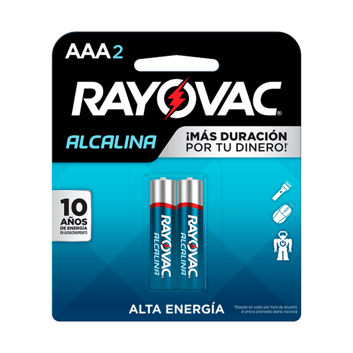 Pilas AAA2 Rayovac Alcalinas 2 Uds Pilas AAA2 Rayovac Alcalinas 2 Uds