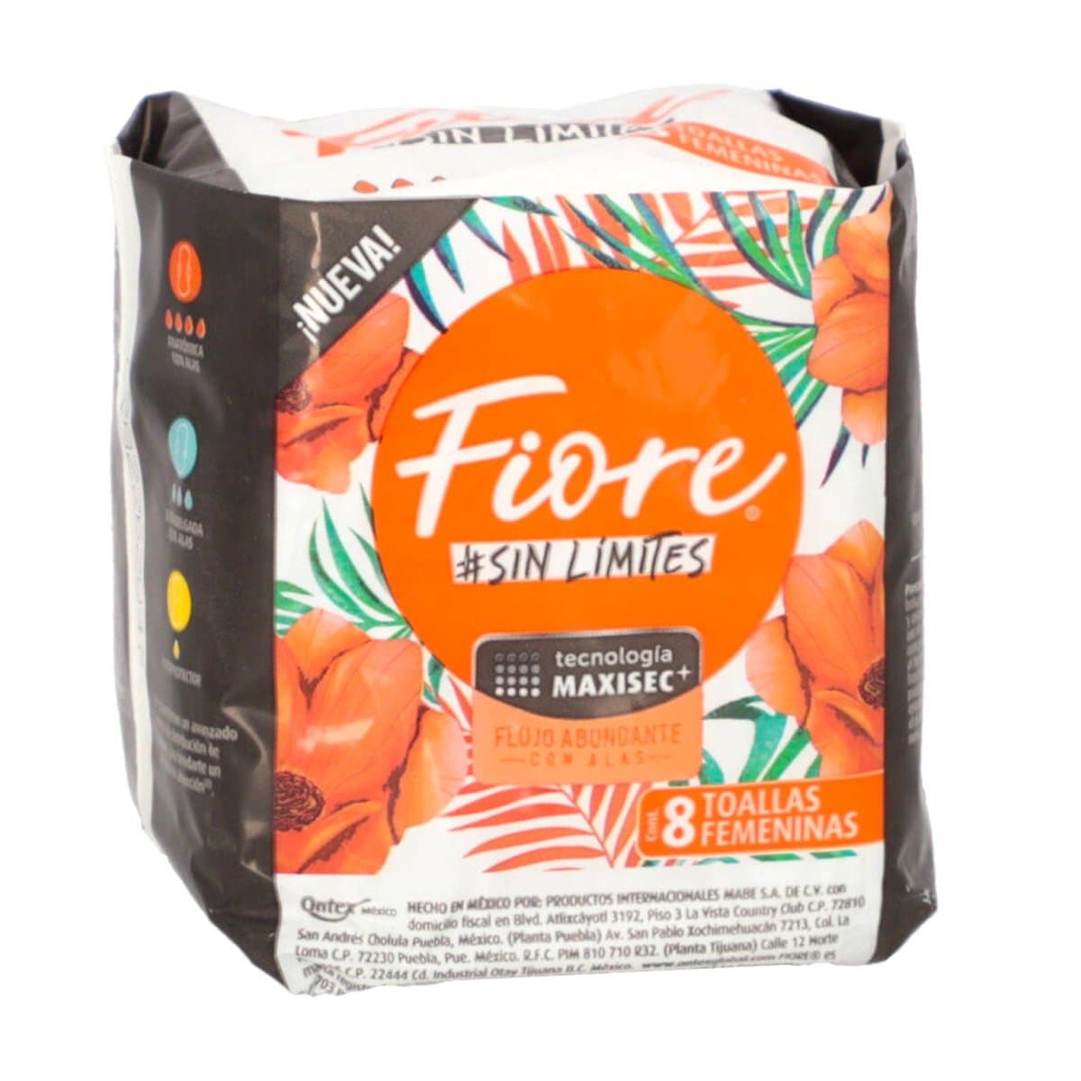 Toalla Sanitaria Anatomicas Fiore 8 Unidades Toalla Sanitaria Anatomicas Fiore 8 Unidades