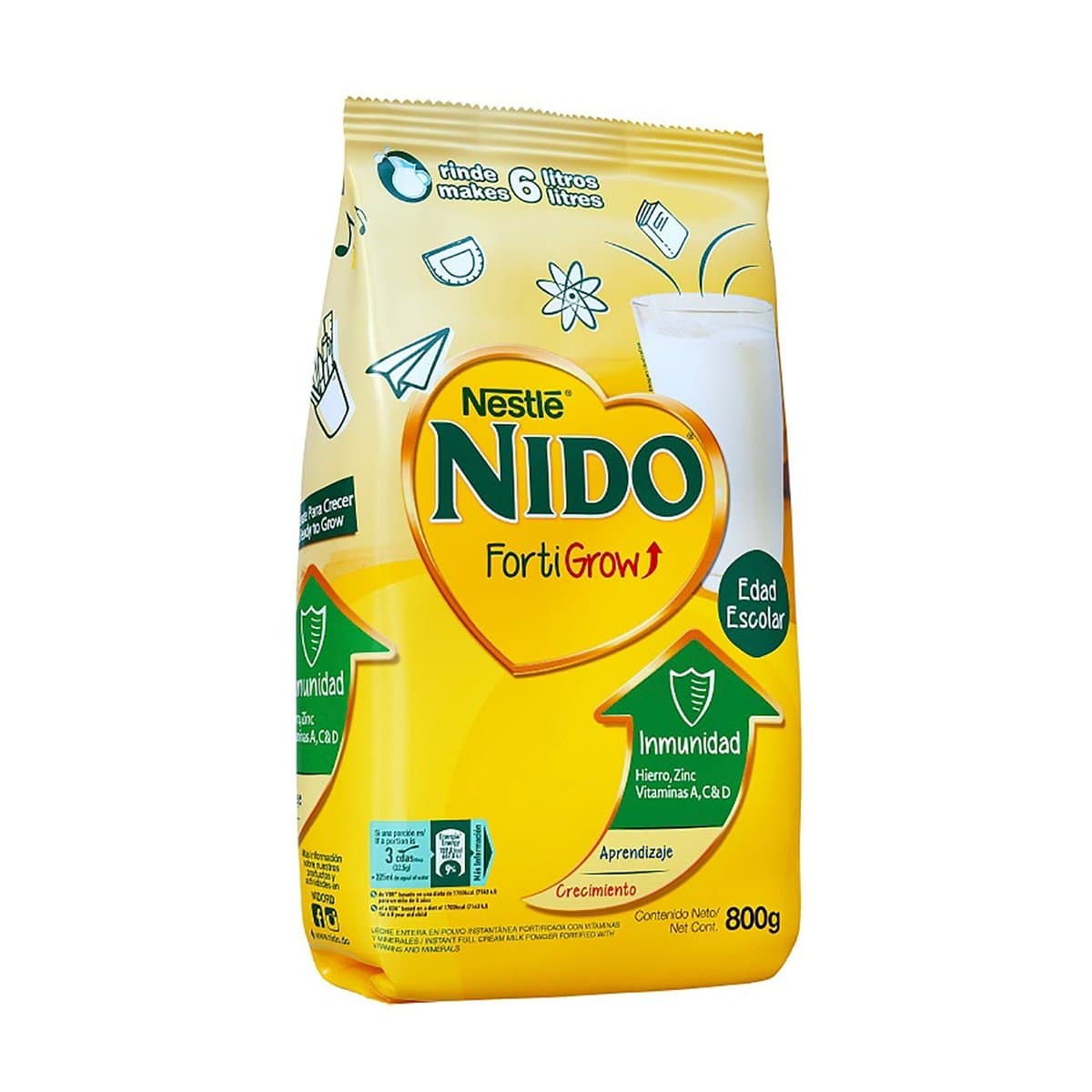 NIDO® FortiGrow™ Bolsa 800 g NIDO® FortiGrow™ Bolsa 800 g