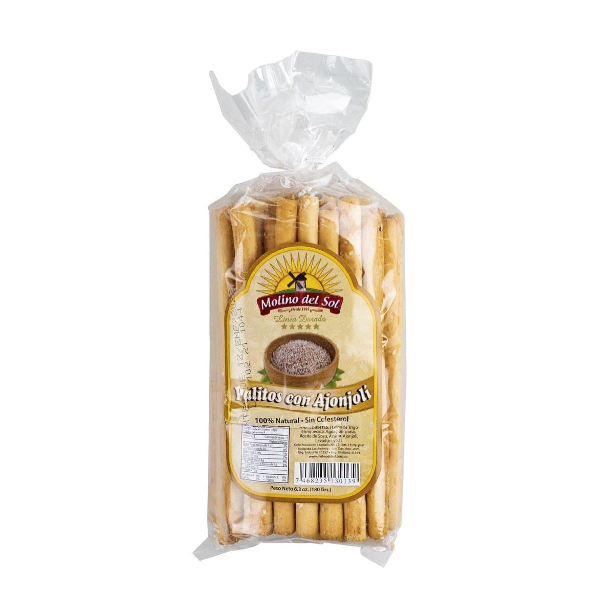 Palitos Con Ajonjoli Molino Del Sol 180 g Palitos Con Ajonjoli Molino Del Sol 180 g
