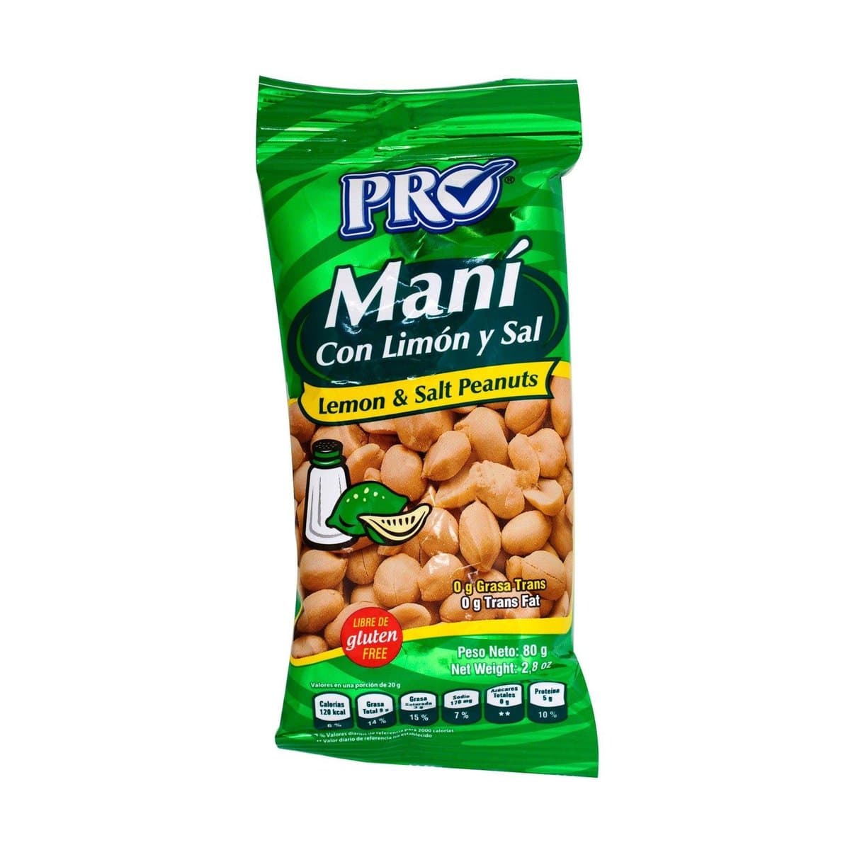 Maní Con Limón Pro 80 g Maní Con Limón Pro 80 g