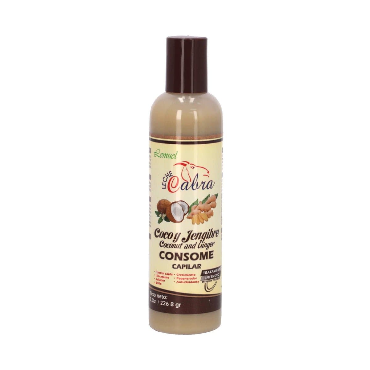 Consome Capilar Leche Cabra Coco Y Jengibre 8 Oz Consome Capilar Leche Cabra Coco Y Jengibre 8 Oz