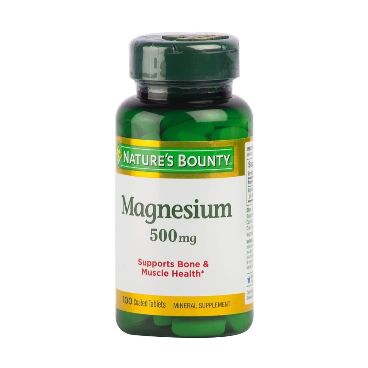 Capletas de Magnesio Nature's Bounty 500mg 100 Uds Capletas de Magnesio Nature's Bounty 500mg 100 Uds
