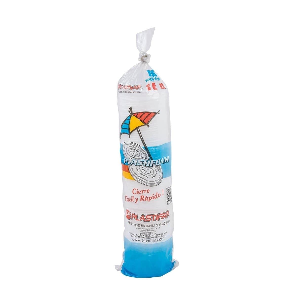 Tapas Foam Plastifar 16 Oz 100 uds Tapas Foam Plastifar 16 Oz 100 uds