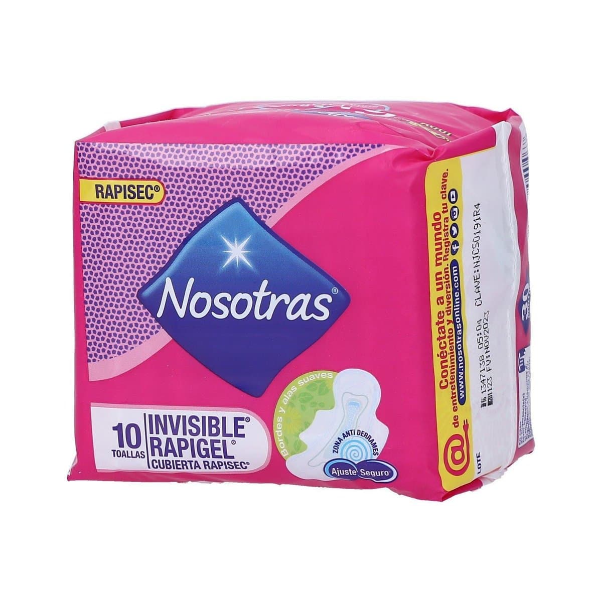 Toallas Intimas Nosotras Invisible Rapigel 10 Unidades Toallas Intimas Nosotras Invisible Rapigel 10 Unidades