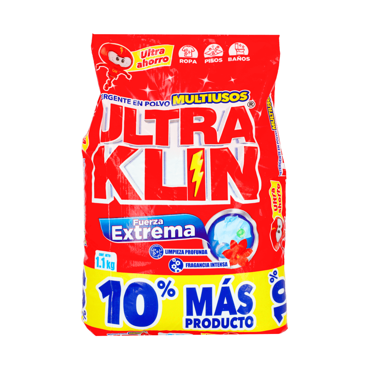 Detergente en Polvo Ultraklin Fuerza Extrema 1.1 kg Detergente en Polvo Ultraklin Fuerza Extrema 1.1 kg