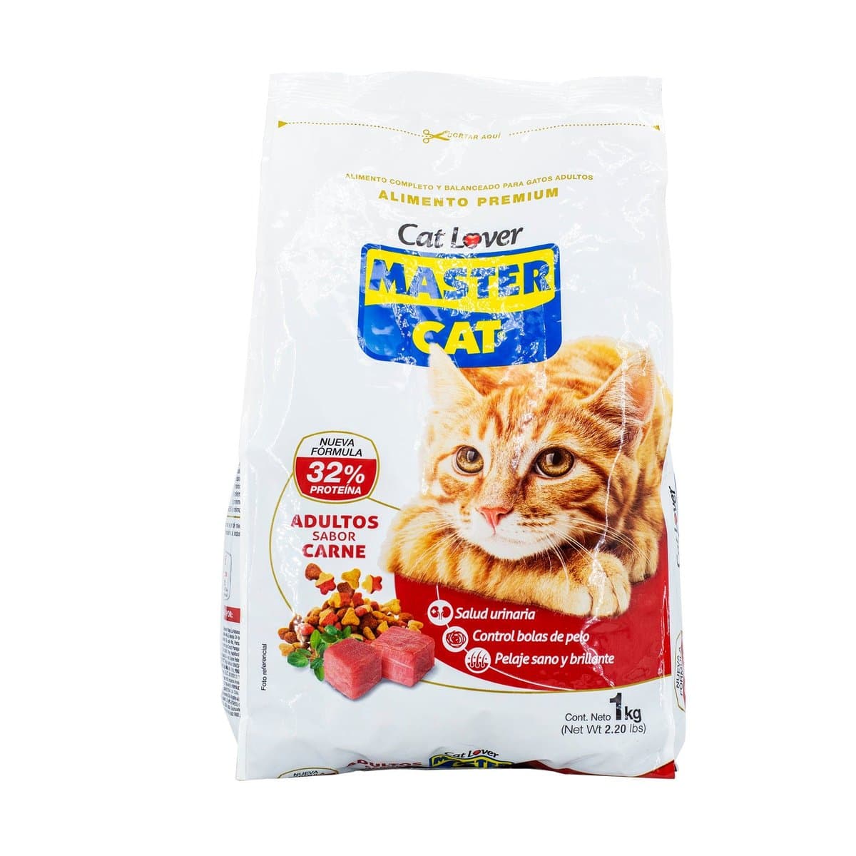 Alimento Para Gatos Master Cat Adultos Sabor Carne 1 Kg Alimento Para Gatos Master Cat Adultos Sabor Carne 1 Kg