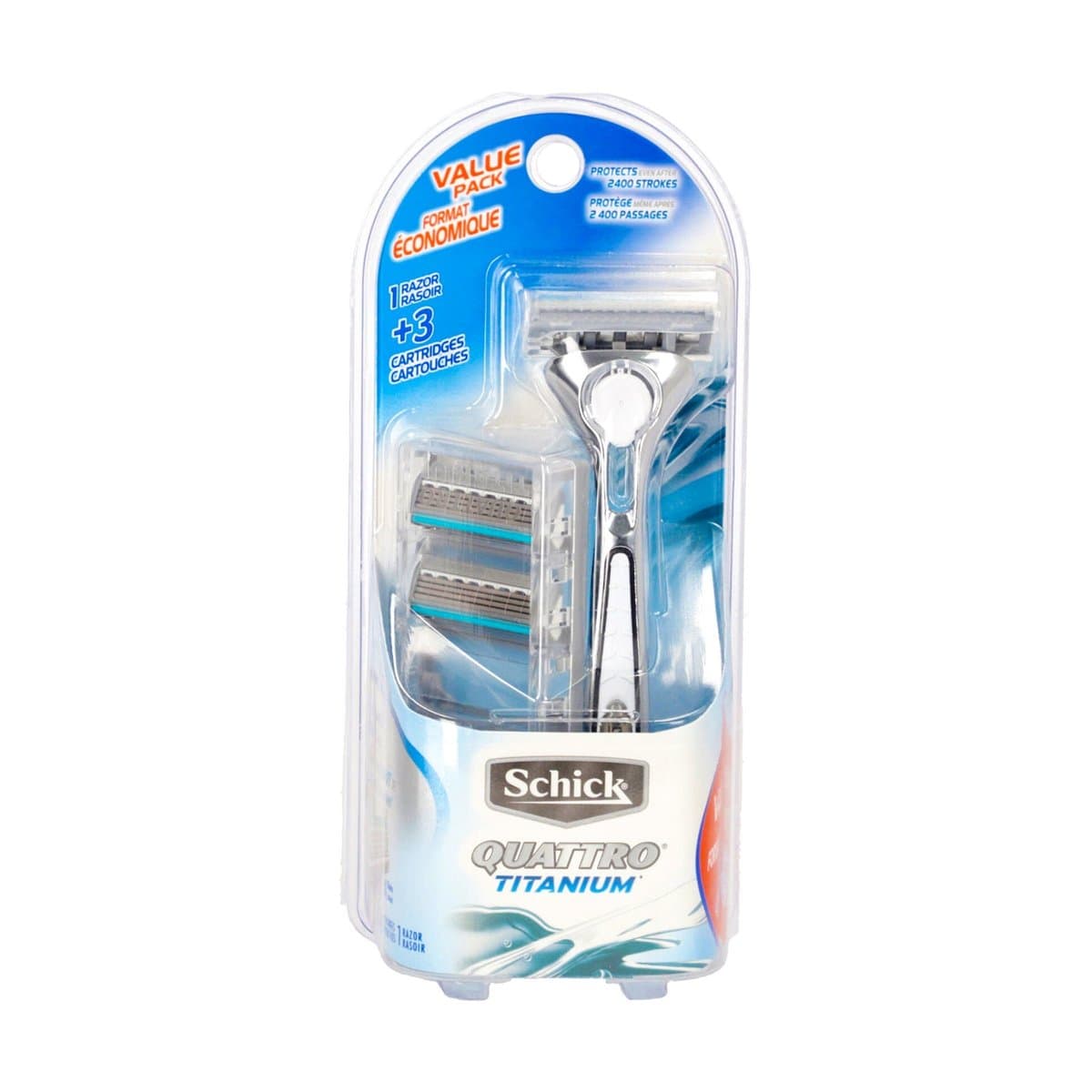 Afeitadora Schick Quattro Titanium + 3 Cartouches Afeitadora Schick Quattro Titanium + 3 Cartouches